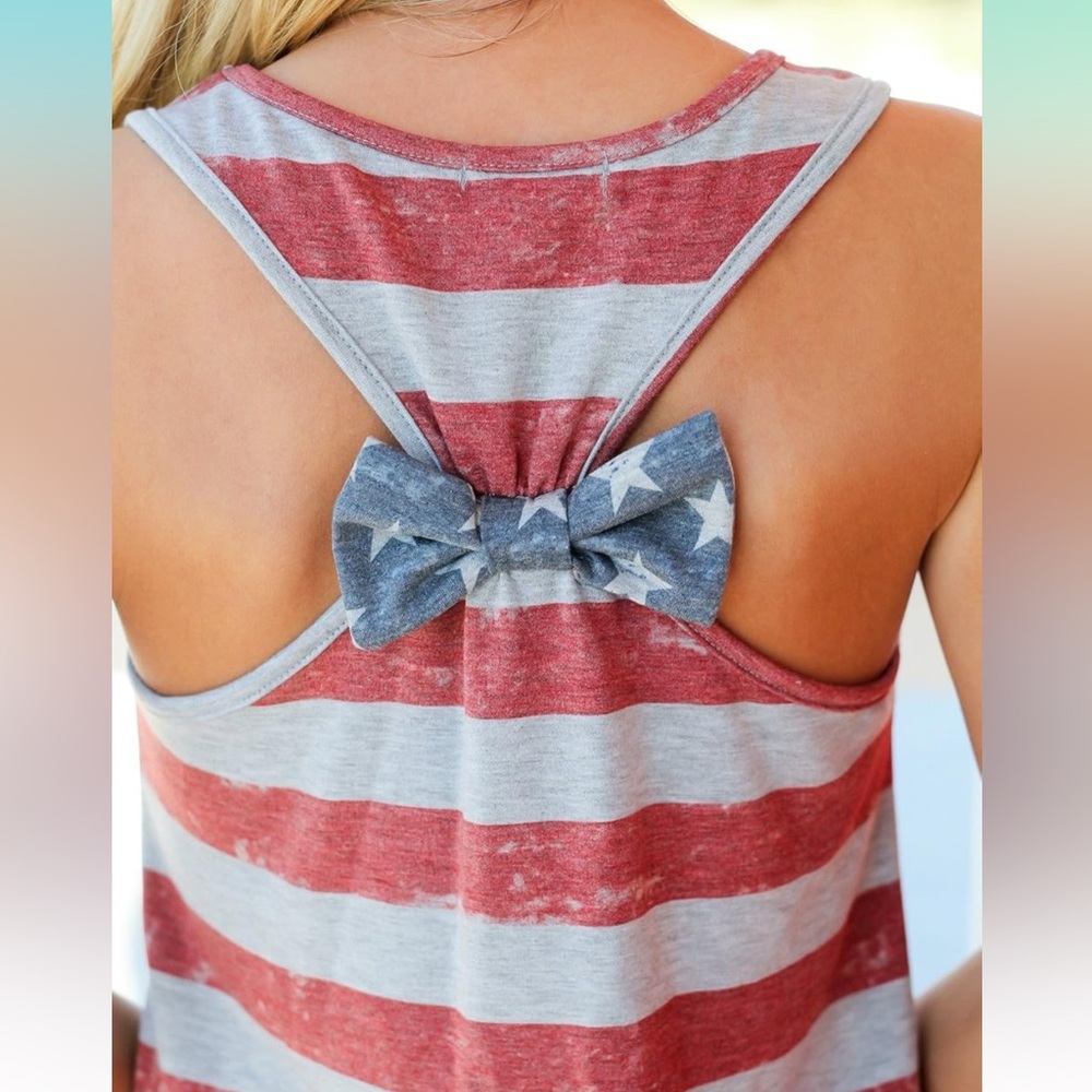 Women's American Flag Racerback Tank - Picture 3 of 10